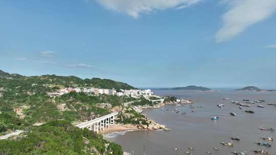 大海边航拍海岸线霞浦海上风景福建海岸线山