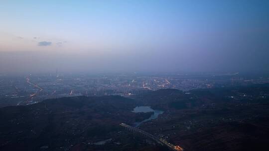 成都龙泉山夜景延时视频素材模板下载