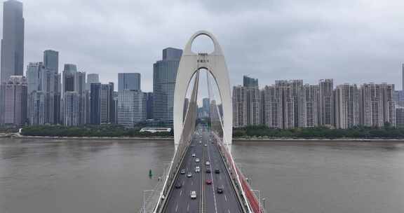 广州猎德大桥珠江新城航拍
