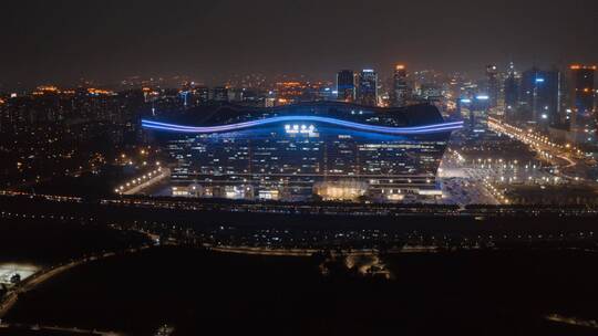 【4k】成都环球中心白天夜景航拍