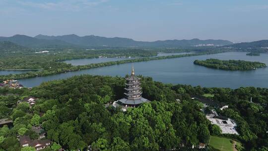 杭州西湖雷峰塔视频素材模板下载