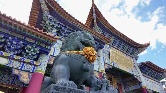 云南大理崇圣寺寺门4k