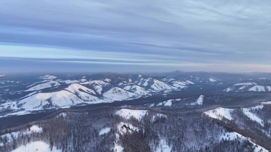 航拍4K大兴安岭漠河林海雪原