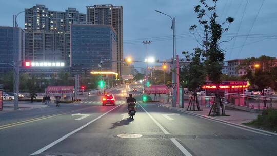 城市道路马路街头景象实拍