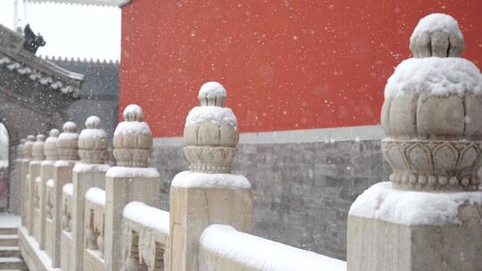 红墙雪景 北京冬天