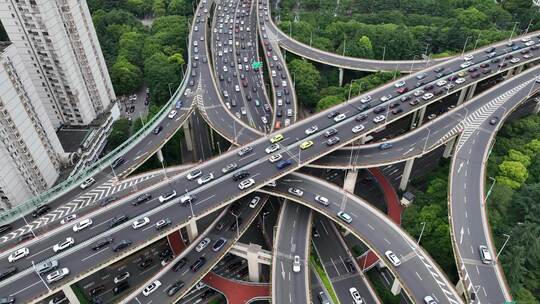 上海延安路高架近景