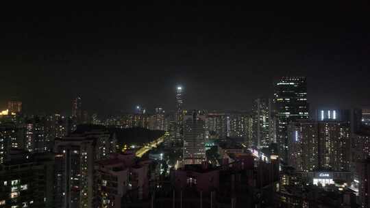 深圳福田夜景航拍