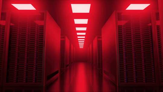 服务器室，Cgi，电子，红色