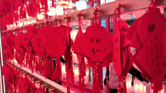 节日春节祈福牌中国风红色祈福条留言板
