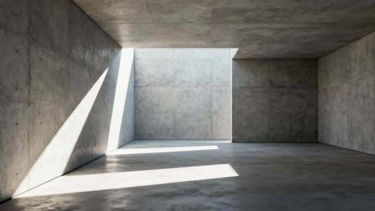 极简工业风水泥空间光影建筑场景