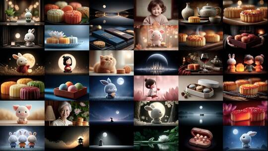 中秋节中秋月饼茶礼合集(前138S为快速预览)高清在线视频素材下载