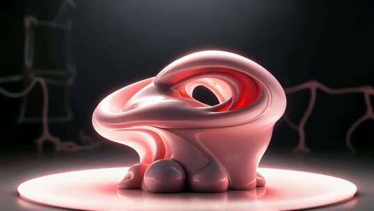 3D渲染抽象立体造型素材