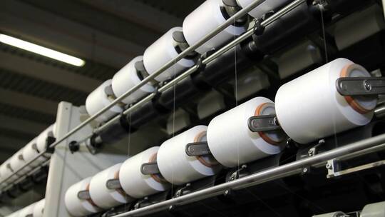 纺织工业合成纤维生产视频素材模板下载