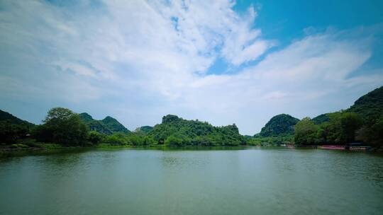 广西柳州山水风景龙潭公园延时摄影