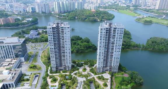 阳江市城区鸳鸯湖及城市楼群02