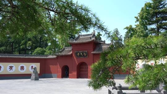 洛阳白马寺国际佛殿泰国寺庙古建筑光影