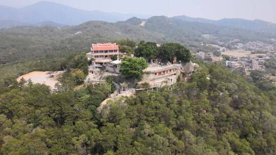 大气 航拍 福建 泉州 闽南 惠安 寺庙 佛