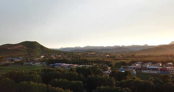 航拍日出 航拍 大山 航拍山村