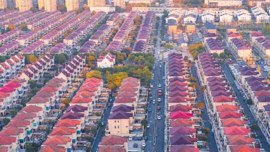 城市小区社区建筑延时