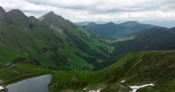 山脉，绿色，Lac Vert，湖