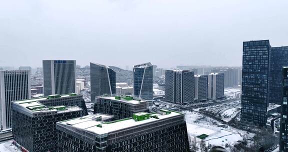 济南高新区雪景