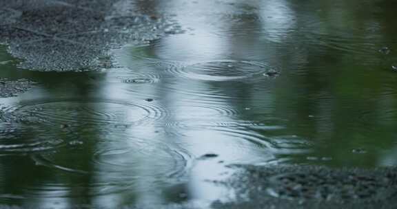 雨水惊蛰谷雨意境屋檐雨滴滴水