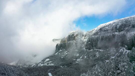 航拍下雪场景镜头合集