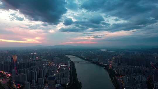 长沙橘子洲夜景