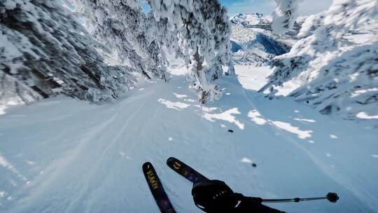 第一人称双板滑雪POV