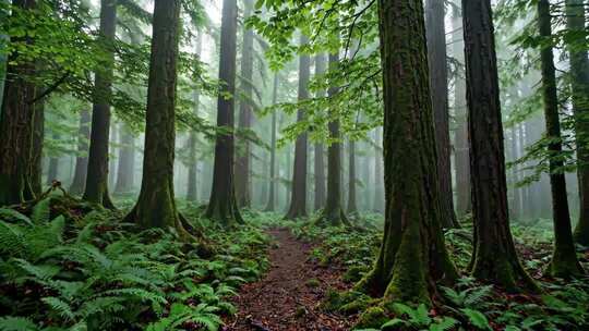 森林中幽静的林间小道