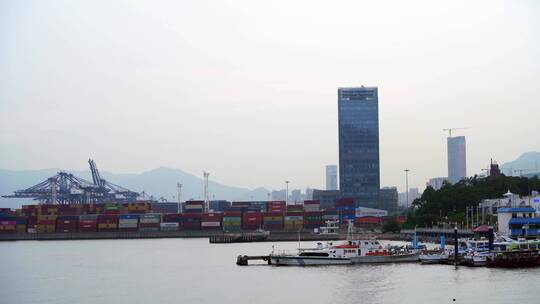 深圳盐田港码头集装箱4K超清视频视频素材模板下载