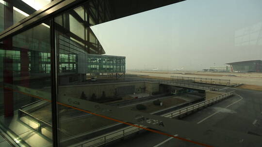 首都机场航站楼空镜