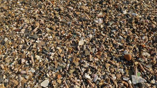福建嵛山岛码头海边沙滩，石子视频素材模板下载