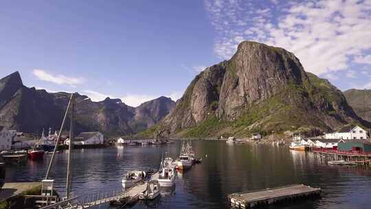 山脉，崎岖，挪威，海岸