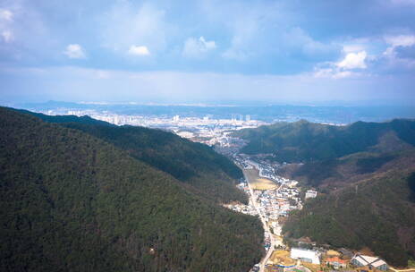 景德镇风景三宝山谷全景