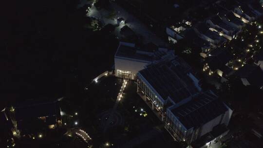 夜市酒店民宿航拍素材