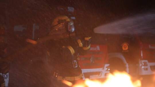 消防 救援 救火 演练视频素材模板下载