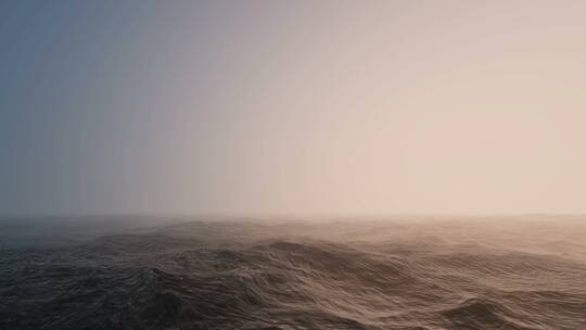 大雾天气下的海洋视频素材模板下载