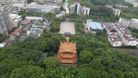 航拍岳阳金鹗山公园