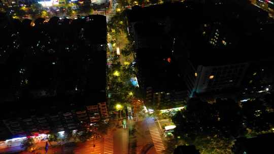 杭州西湖区西湖大道立交桥夜景车流延时摄影视频素材模板下载