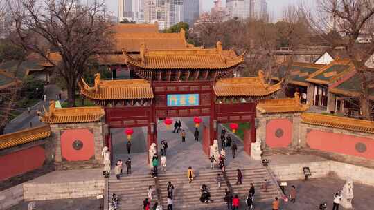 南京朝天宫景区航拍视频视频素材模板下载