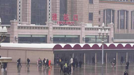 北京站前广场延时素材视频素材模板下载