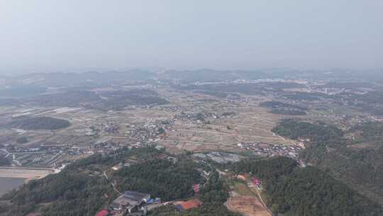 丘陵山川农田种植航拍