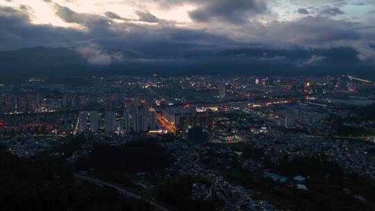 云南临沧夜景延时视频素材模板下载