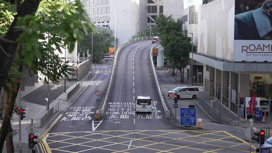 香港金钟道街景视频素材模板下载
