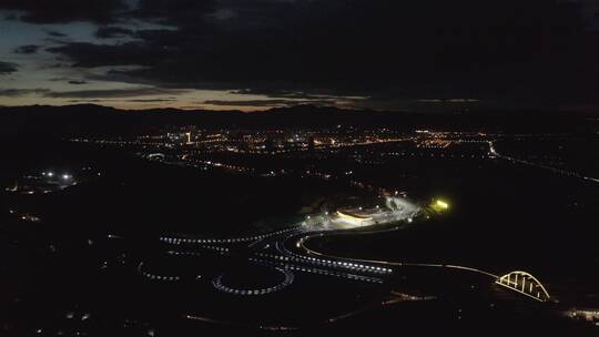 昆明玉高速路余家海立交桥夜景