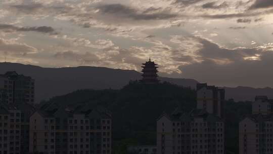 日出 朝阳 朝霞 霞光万丈 乐都