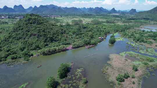 桂林会仙国家湿地公园视频素材模板下载