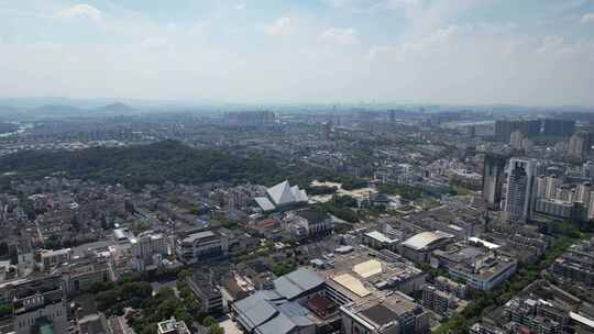 浙江绍兴城市建设航拍视频素材模板下载