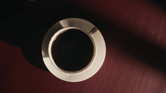 一杯咖啡的特写视频素材模板下载
